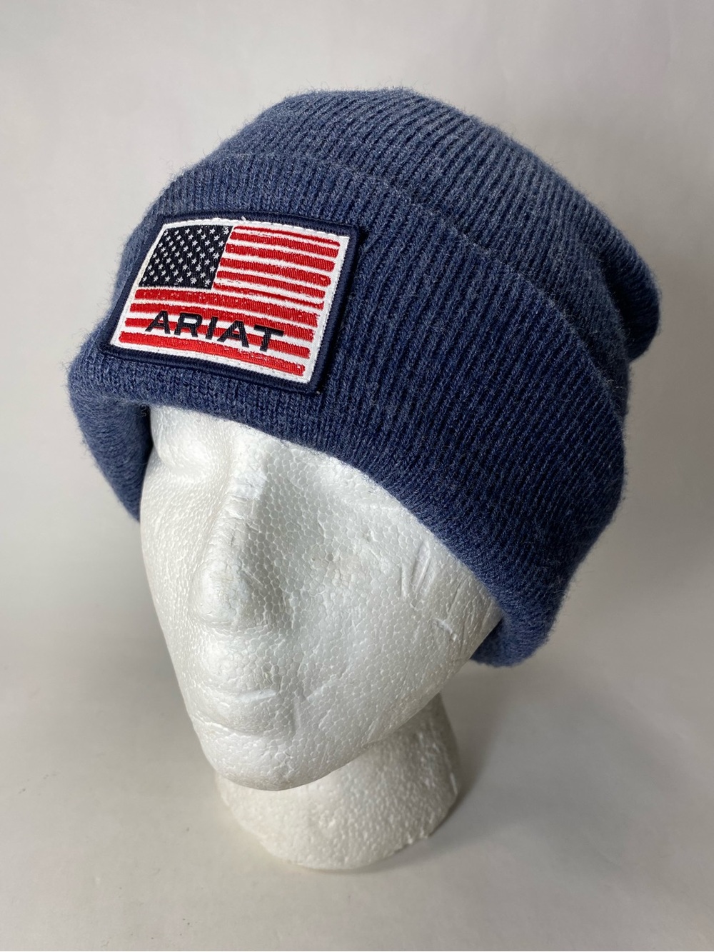Ariat American Flag Patch Beanie Foldover Beanie Fall Winter Hat
